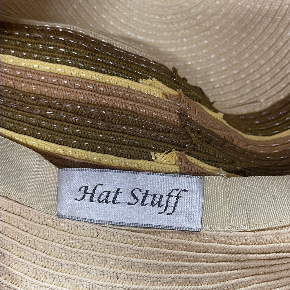 Hat Stuff Wide Brim Straw Hat with Brown Band - Picture 5 of 5